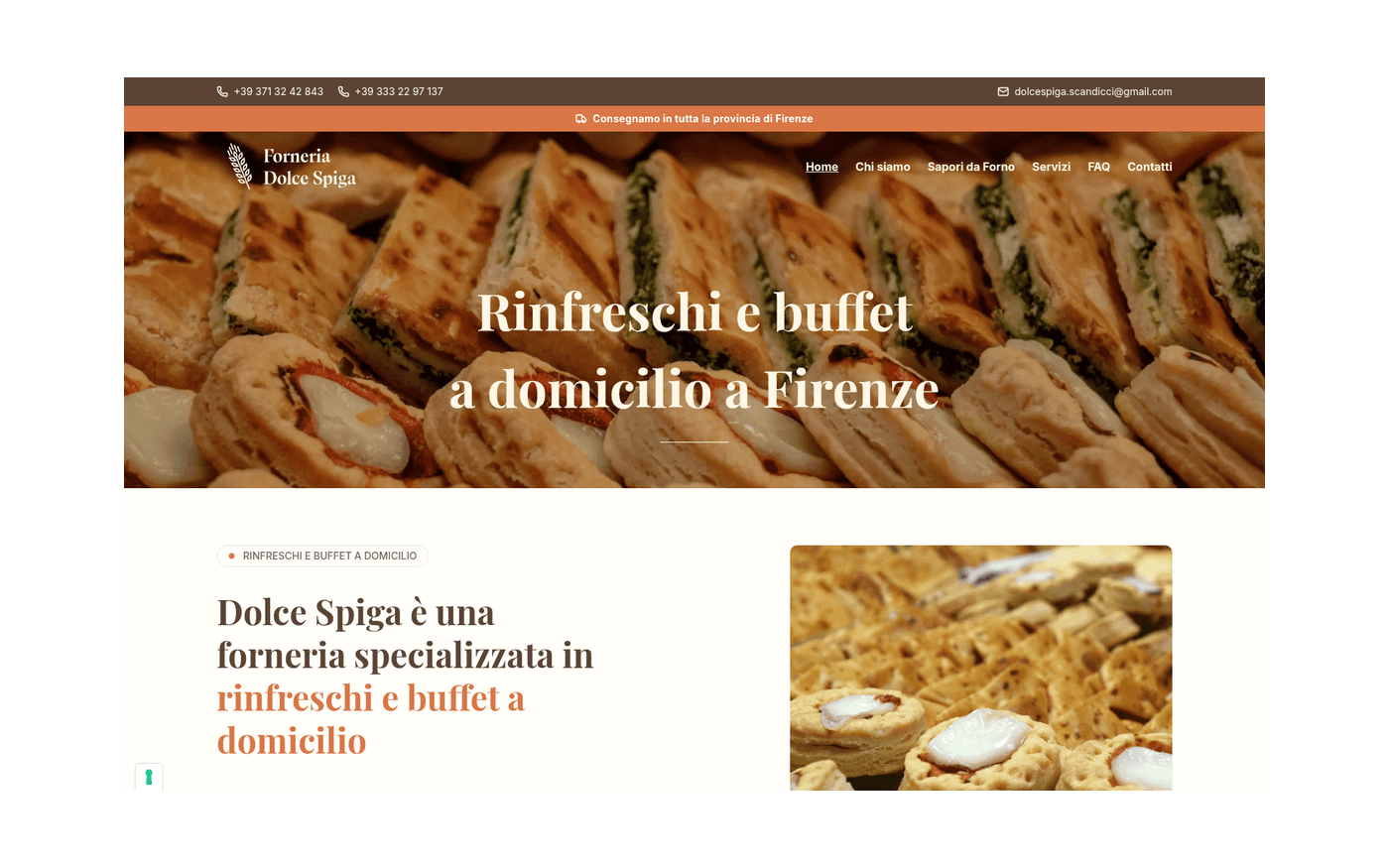 Forneria Dolce Spiga - sito web